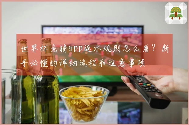 世界杯竞猜app返水规则怎么看？新手必懂的详细流程和注意事项